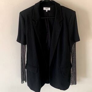 Rhinestone Sleeve Jacket